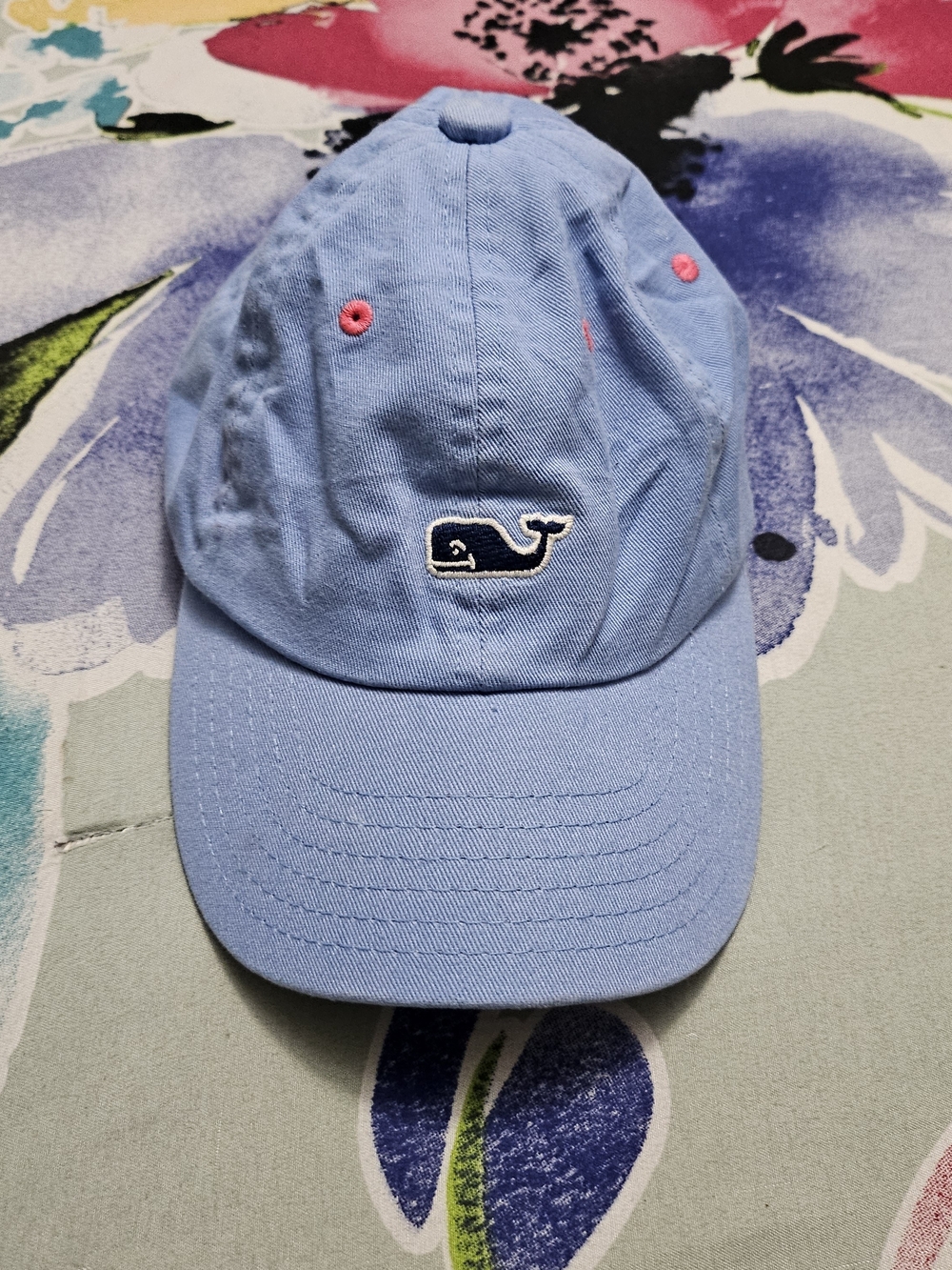 Vineyard Vines  Light Blue Whale Logo Baseball Cap